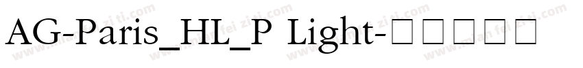 AG-Paris_HL_P Light字体转换
